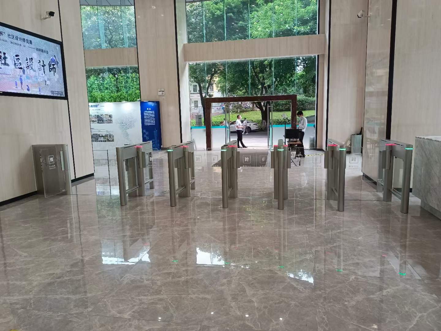 某研究院启用访客机联动门禁通道整体解决方案(图2)